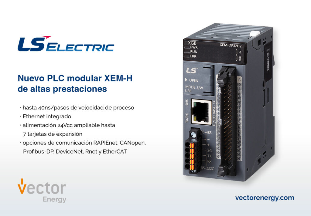 Nueva gama de PLC modular de altas prestaciones XEM-H de LS Electric