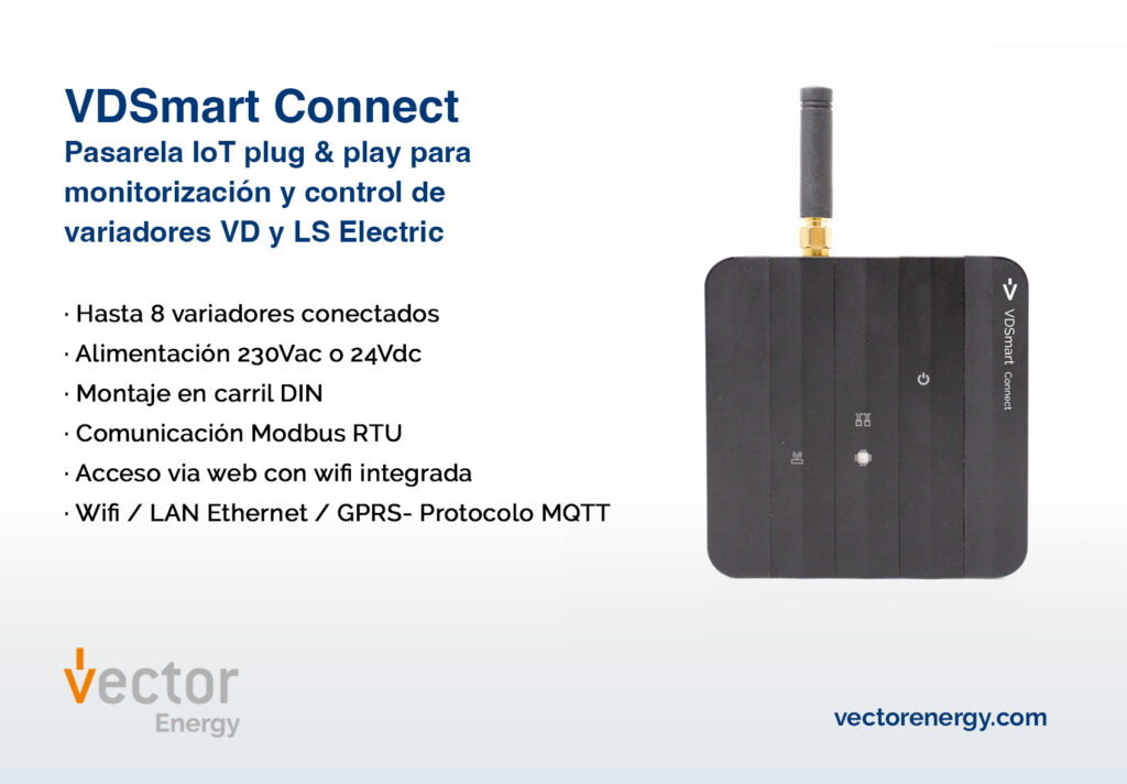 Nueva pasarela IoT VDSmart Connect para variadores VD y LS Electric