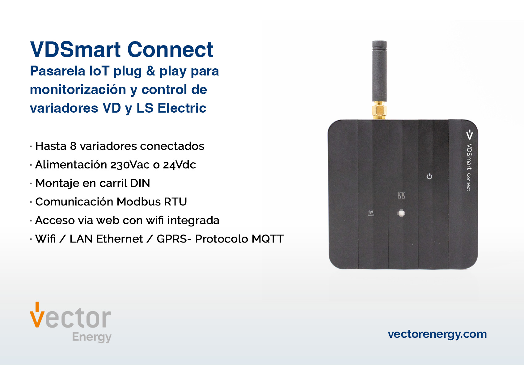 Nueva pasarela IoT VDSmart Connect para variadores VD y LS Electric
