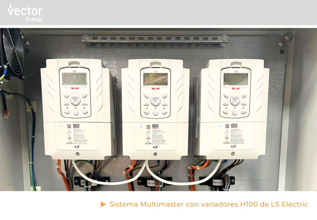 Sistema Multimaster con variadores H100 de LS Electric