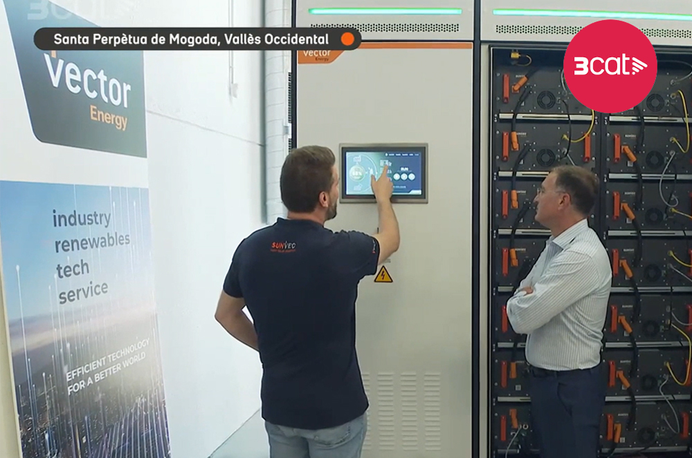 Reportaje de 3Cat sobre almacenamiento de energía con Vector Energy